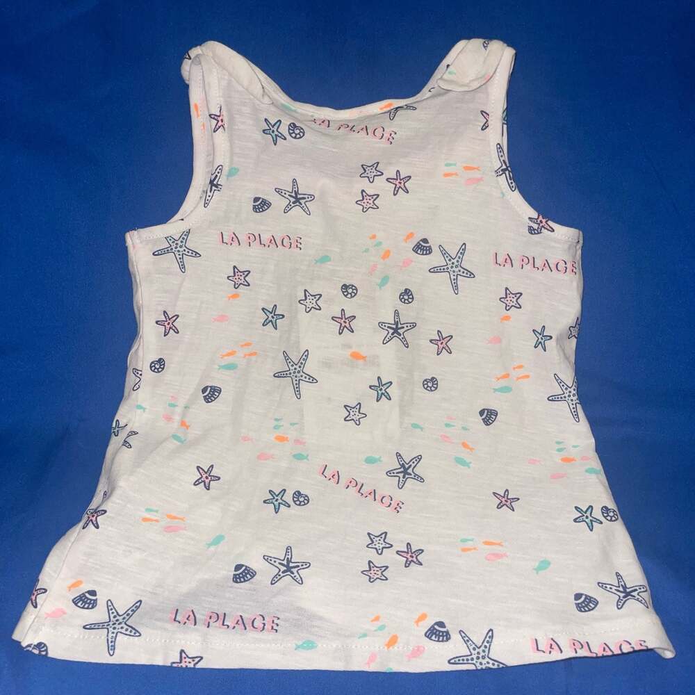 12-18 M Zara Baby Girl 'La Plage' Sea Print Sleeveless Cotton Tank Top - Picture 5 of 5